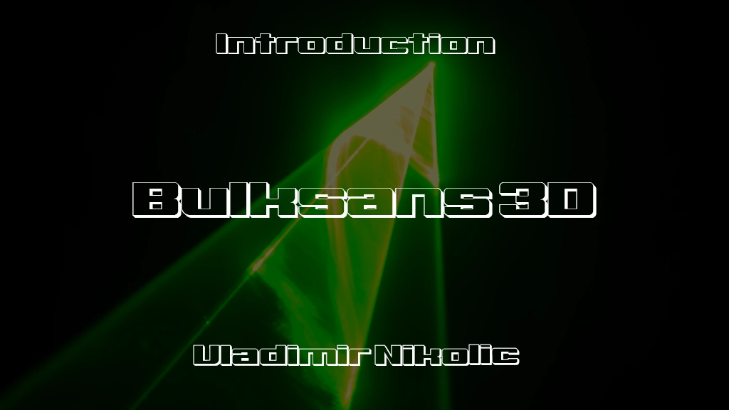 Bulksans 3D Font Sample Image 1