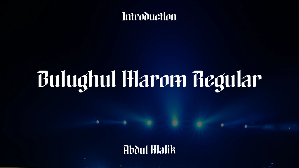 Bulughul Marom Regular Font Sample Image 1