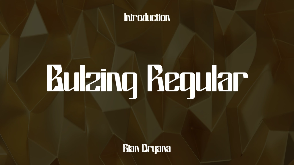 Bulzing Regular Font Sample Image 1