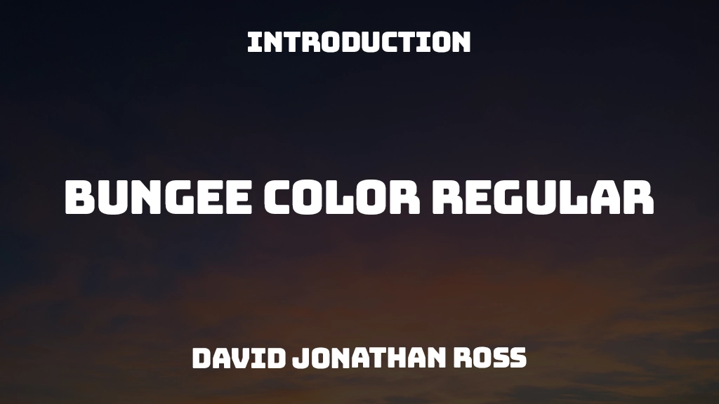 Bungee Color Regular Font Sample Image 1