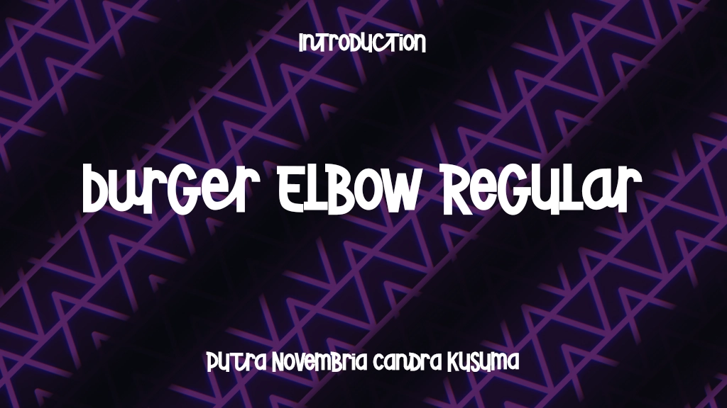 Burger Elbow Regular Font Sample Image 1