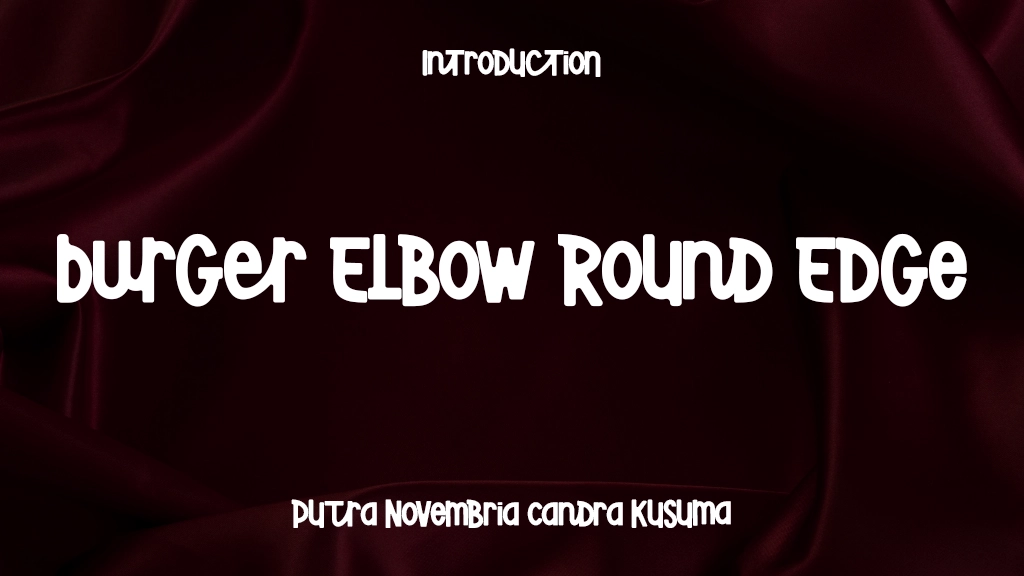 Burger Elbow Round Edge Font Sample Image 1