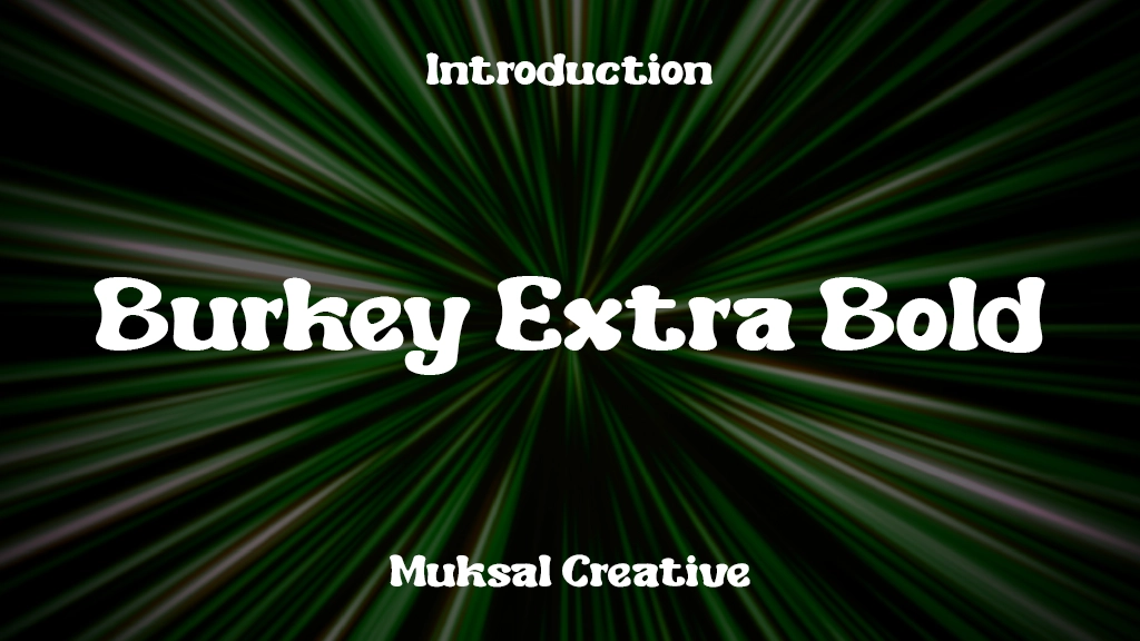 Burkey Extra Bold Font Sample Image 1