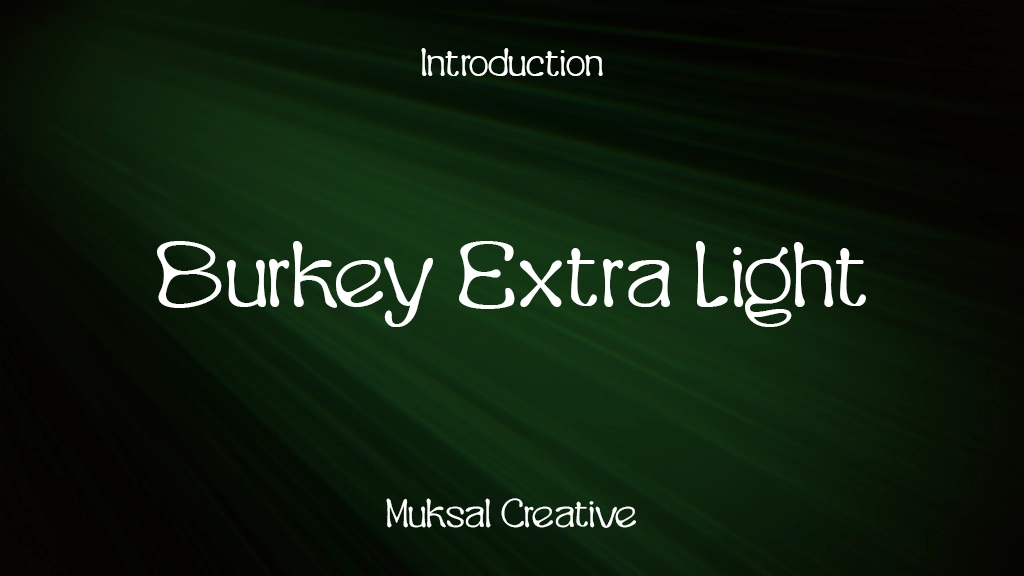 Burkey Extra Light Font Sample Image 1