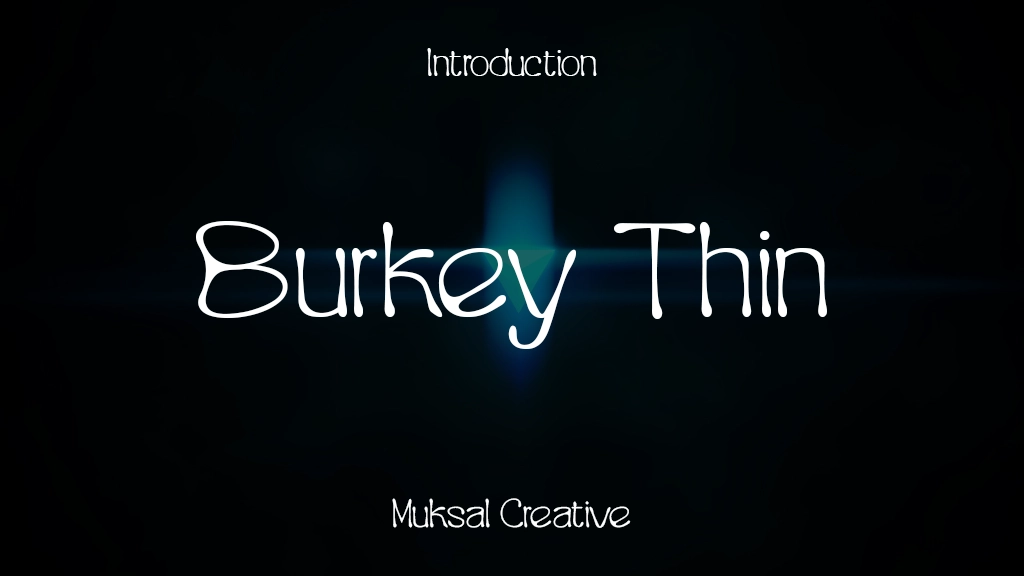 Burkey Thin Font Sample Image 1