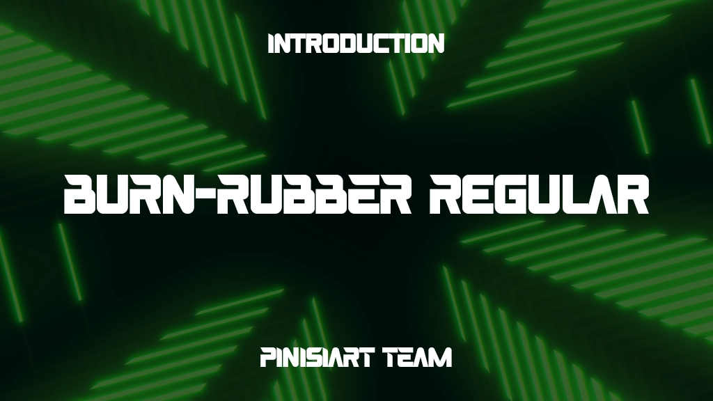 BURN-RUBBER Regular Font Sample Image 1