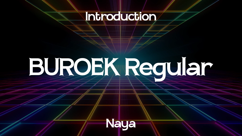 BUROEK Trial Regular Font Sample Image 1