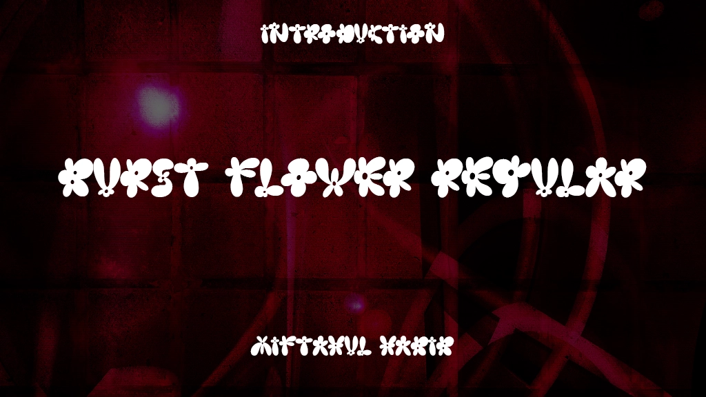 Burst Flower Regular Font Sample Image 1