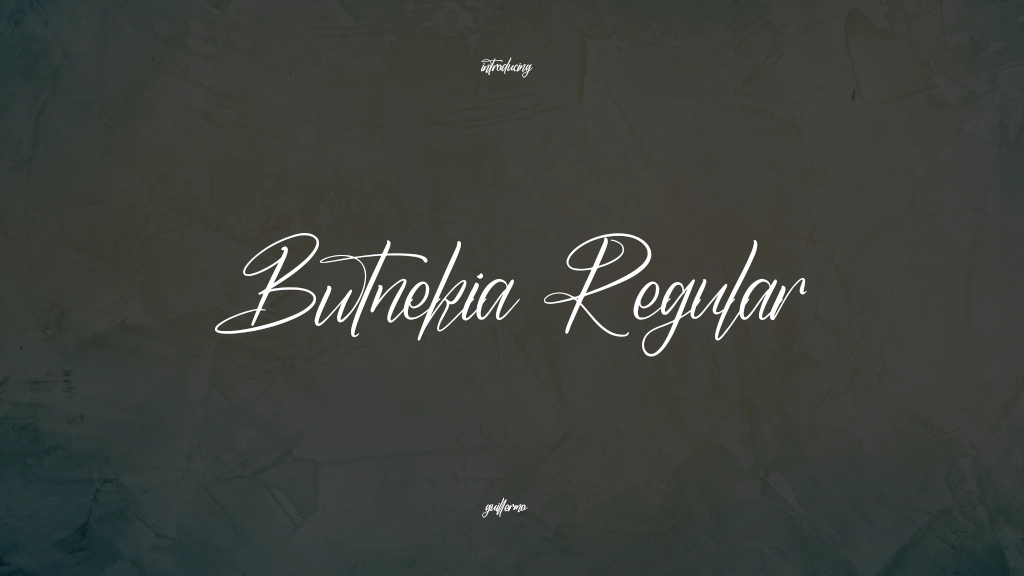 Butnekia Regular Font Sample Images  1