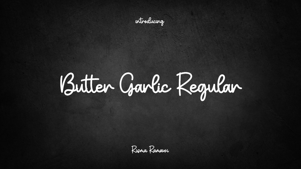 Butter Garlic Regular Font Sample Images  1