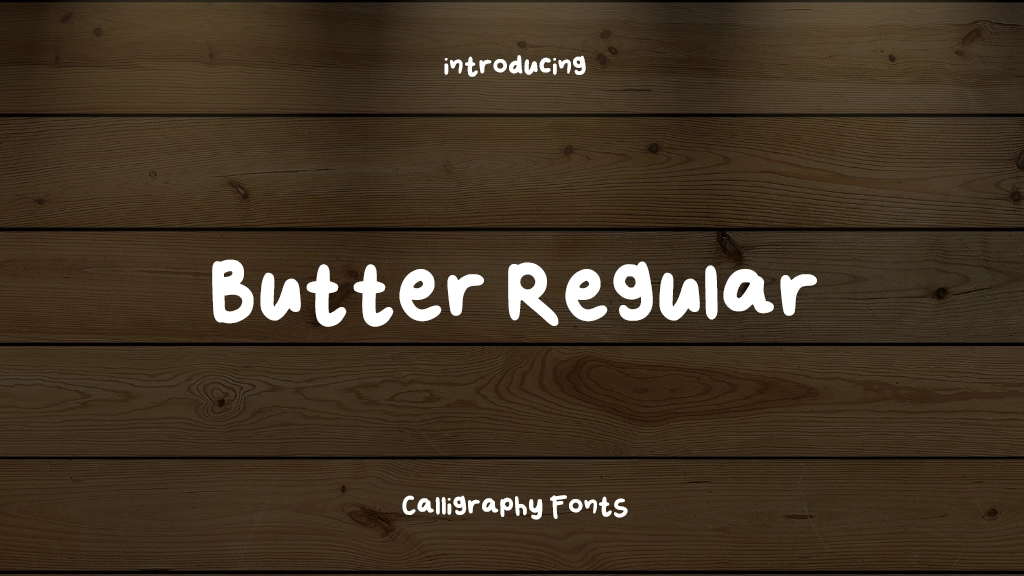 Butter Regular Imagens de amostra de fonte  1