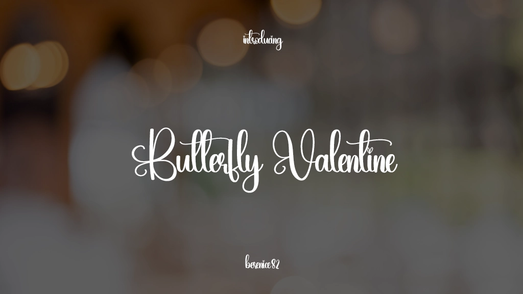 Butterfly Valentine Font Sample Images  1