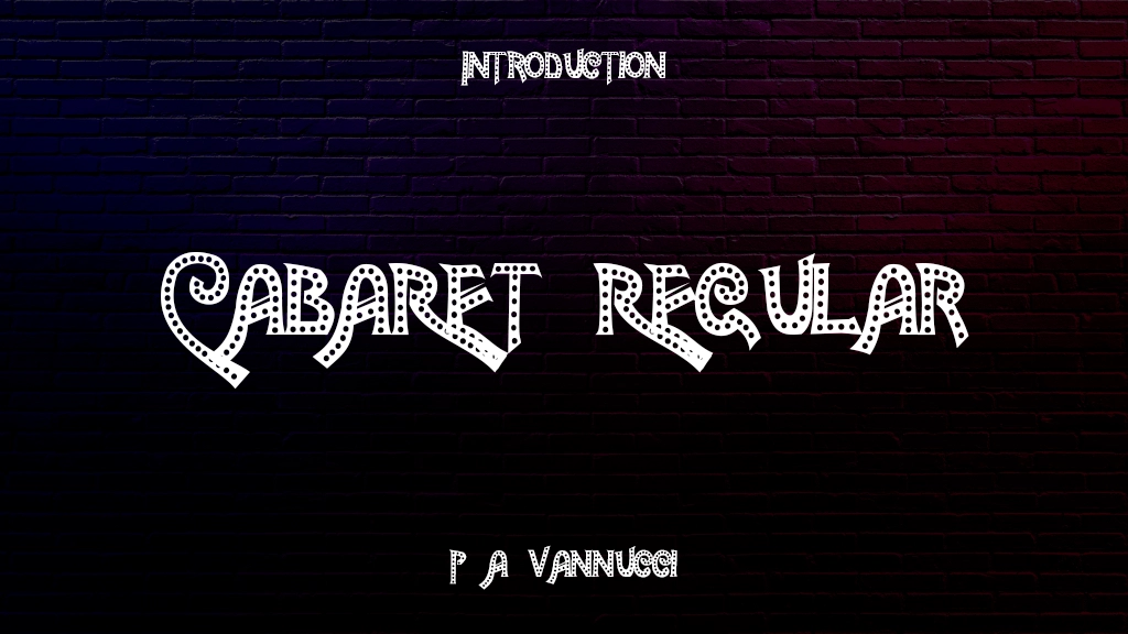 CABARET Regular Font Sample Image 1