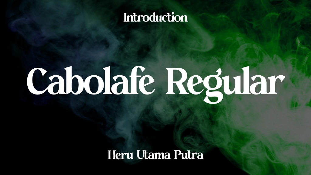 Cabolafe Regular Font Sample Image 1