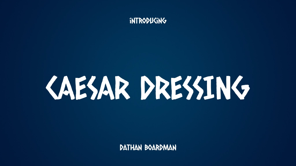 CAESAR DRESSING Font Sample Images  1