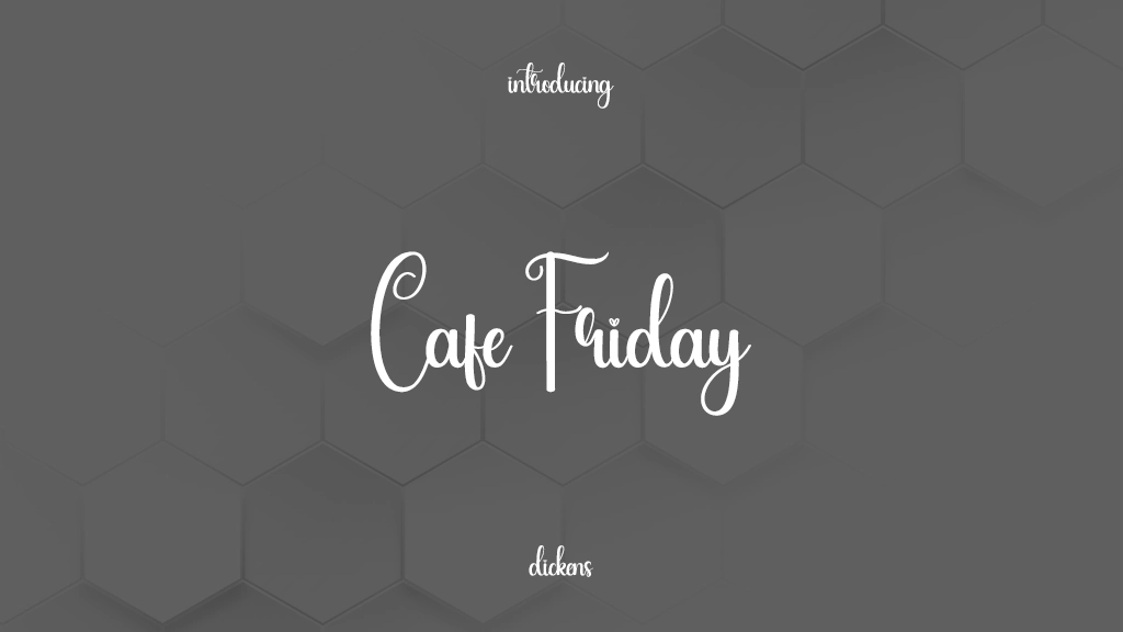 Cafe Friday 字体样本图像  1