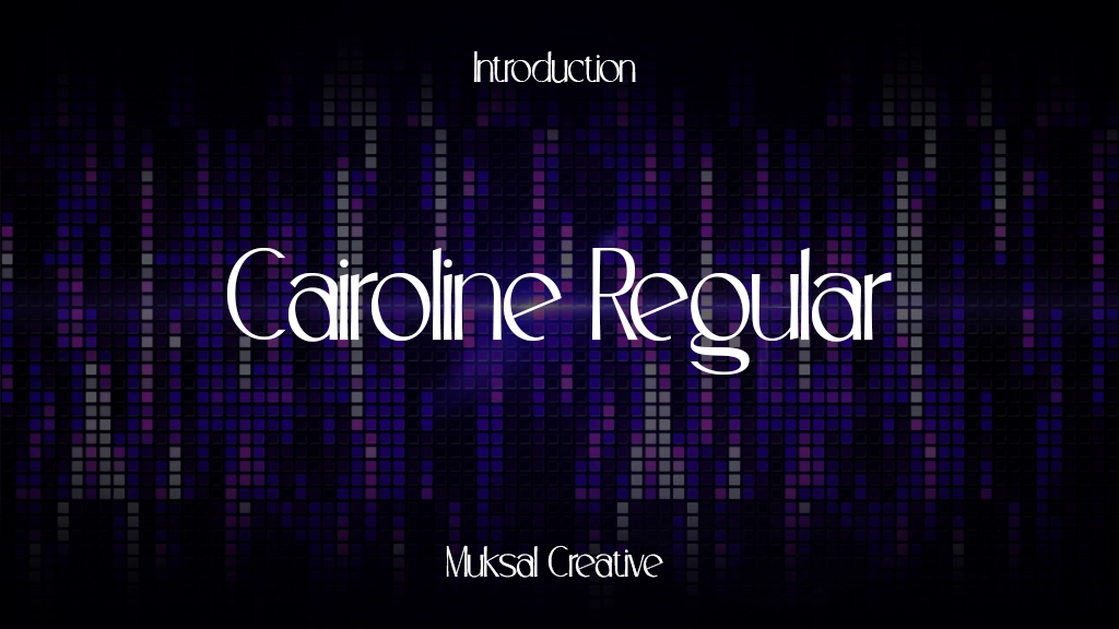 Cairoline Regular Font Sample Image 1