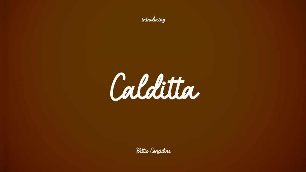 Calditta Personal Use 글꼴 샘플 이미지  1