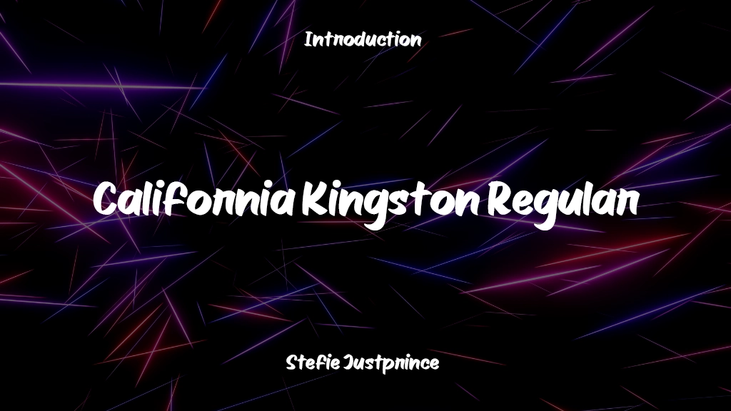 California Kingston Regular Font Sample Image 1