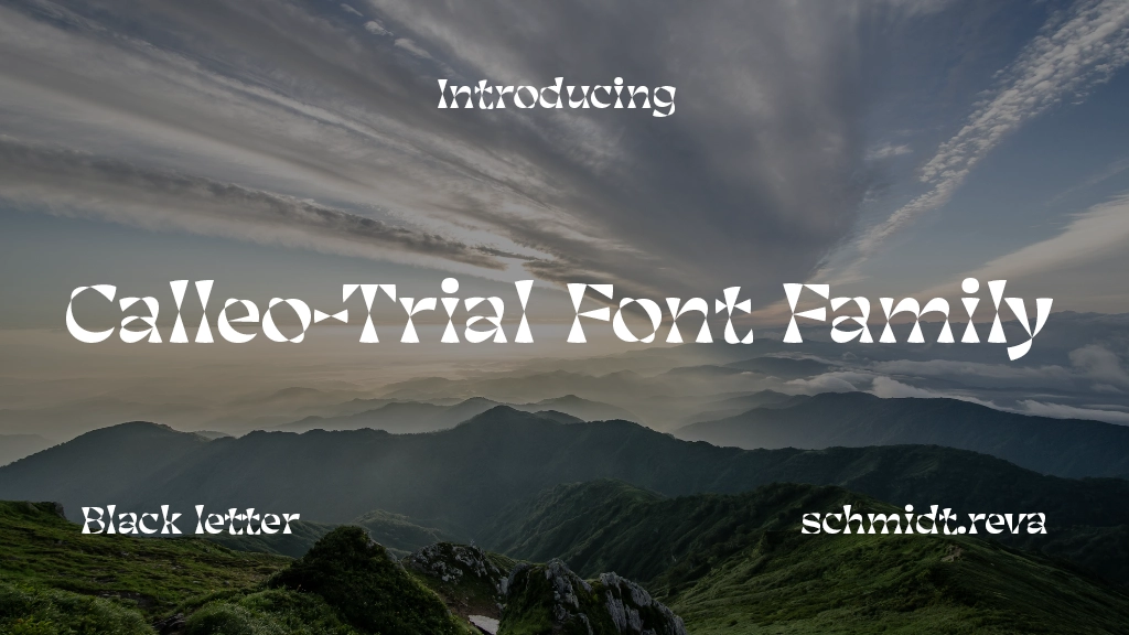 Calleo-Trial Font Family Font Sample Image 1