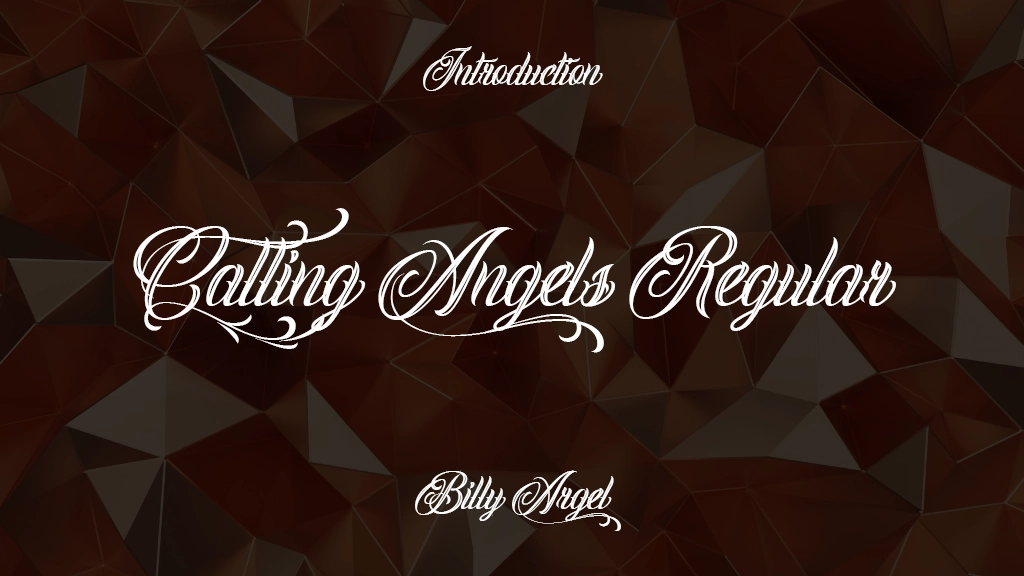 Calling Angels Regular Font Sample Image 1