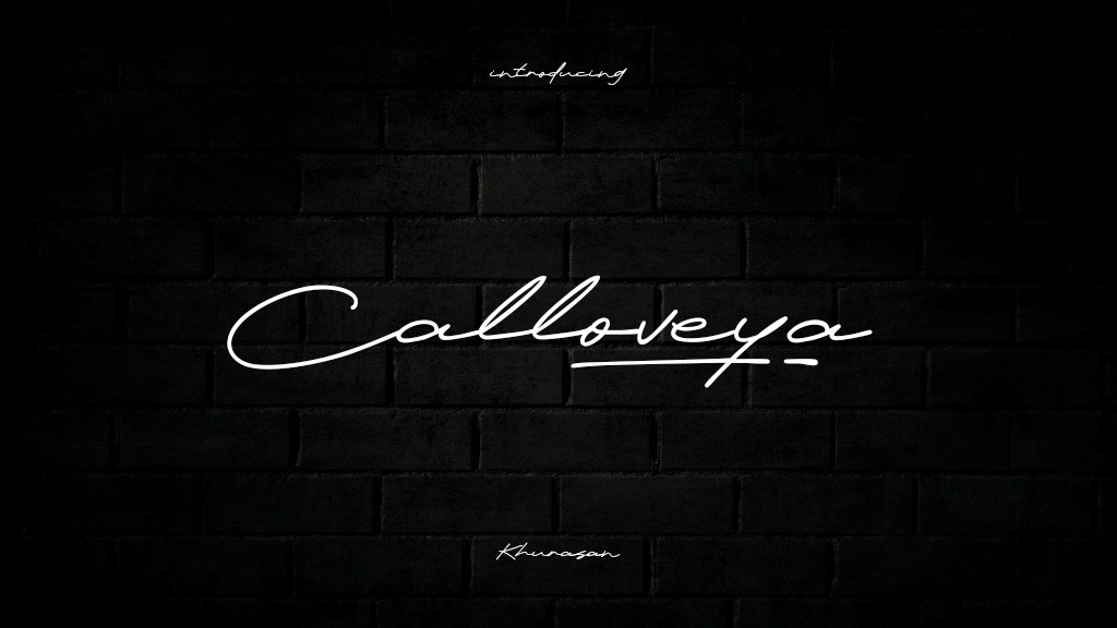 Calloveya Font Sample Images  1