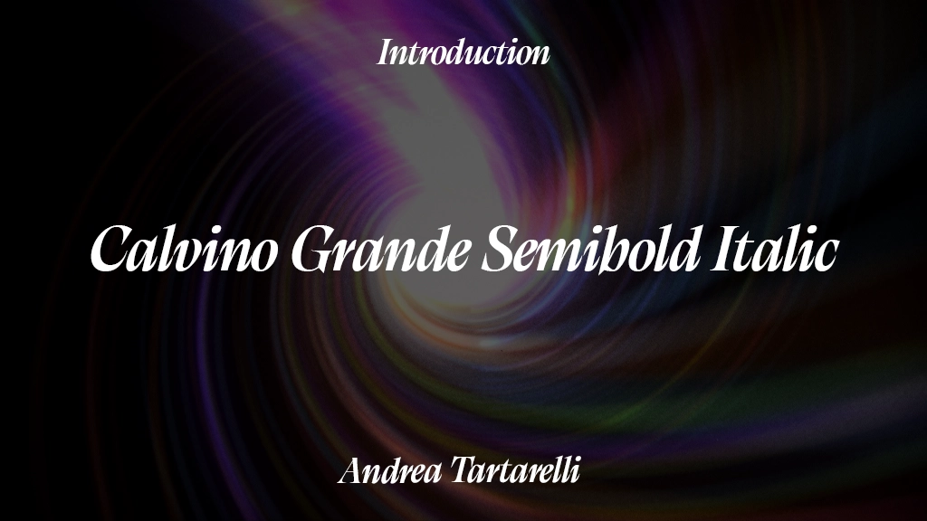 Calvino Grande Trial Semibold Italic Font Sample Images  1