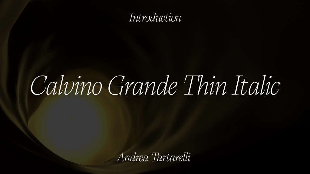 Calvino Grande Trial Thin Italic Font Sample Images  2