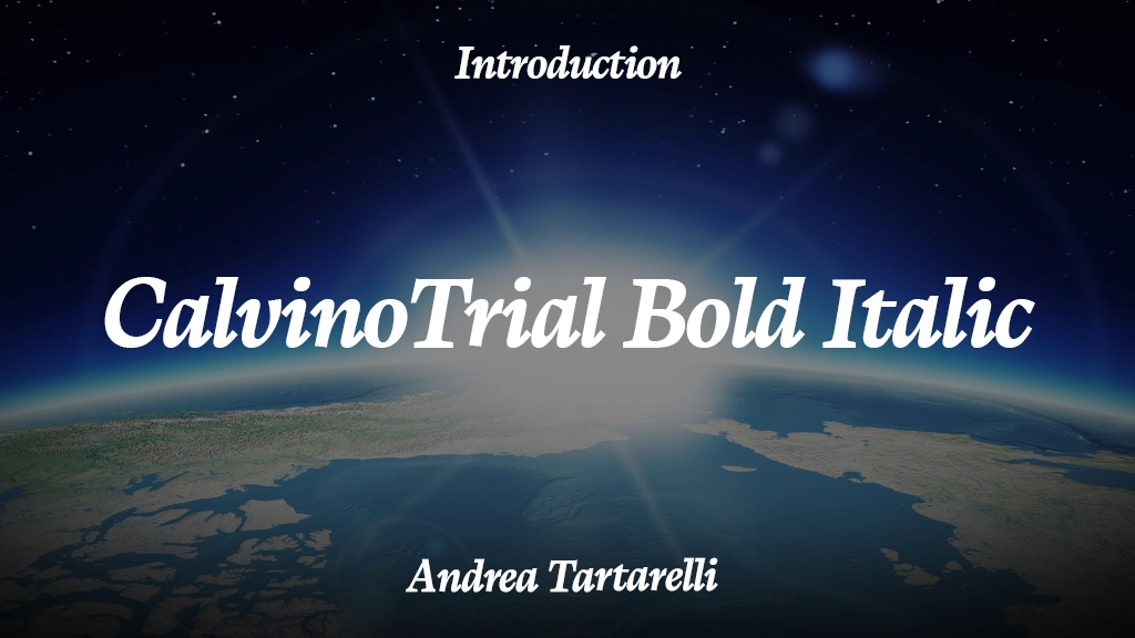 CalvinoTrial Bold Italic Font Sample Images  1