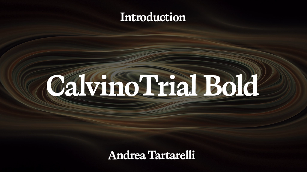 CalvinoTrial Bold Imagens de amostra de fonte  1