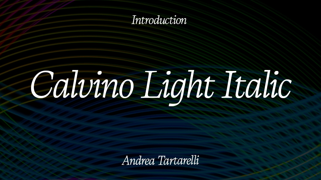 CalvinoTrial Light Italic Font Sample Images  1