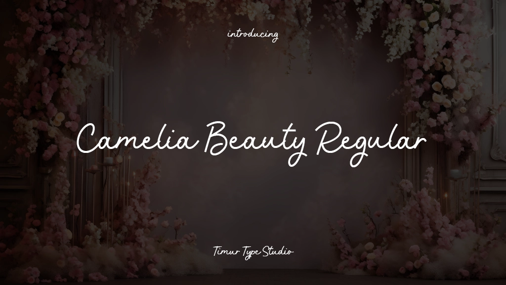 Camelia Beauty Regular Images d’exemples de polices  1