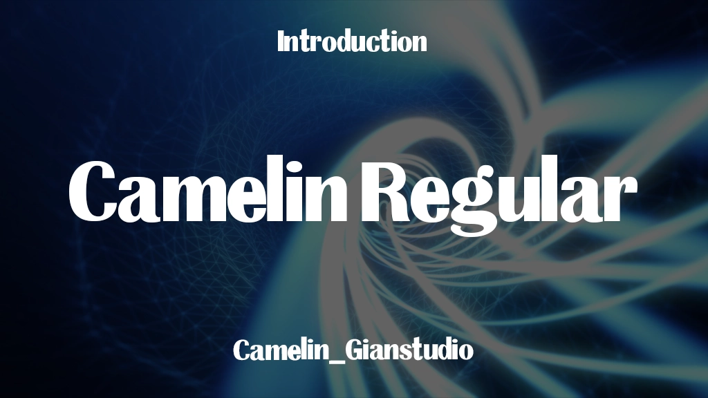 Camelin Regular Font Sample Image 1