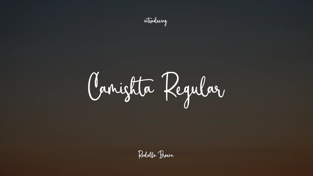 Camishta Regular Font Sample Images  1