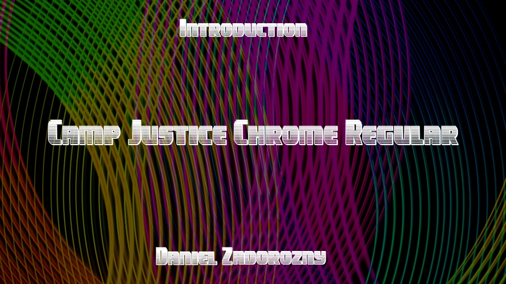 Camp Justice Chrome Regular Font Sample Image 1