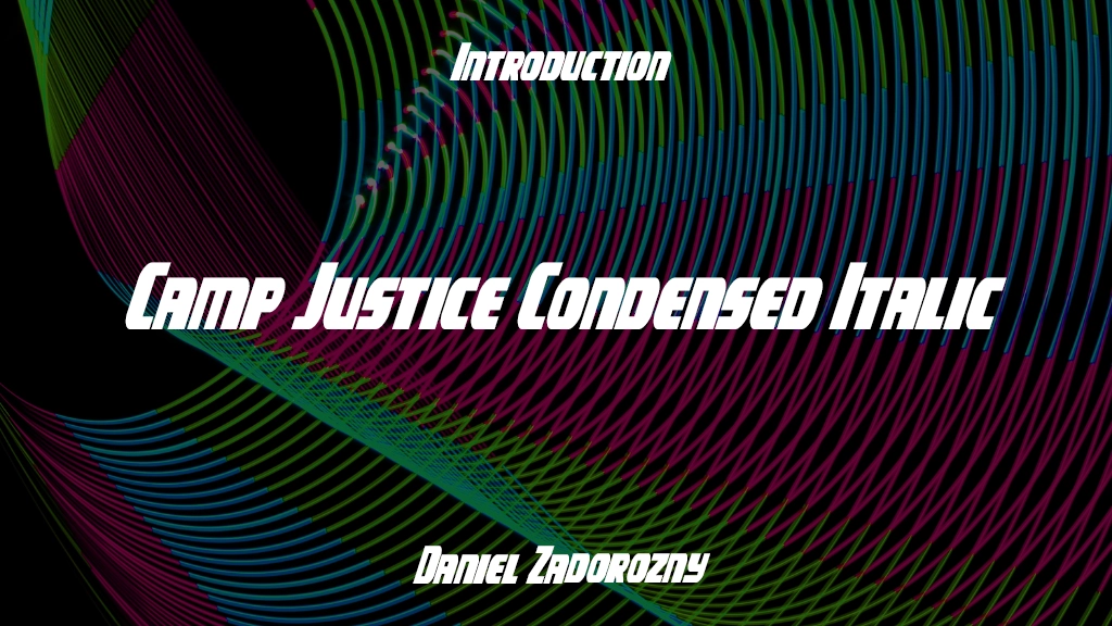 Camp Justice Condensed Italic フォントサンプル画像  1