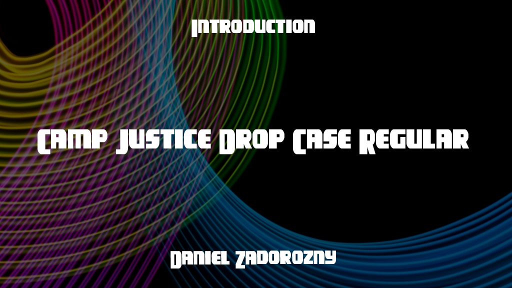 Camp Justice Drop Case Regular Imagens de amostra de fonte  1