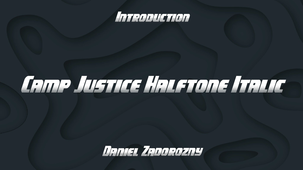 Camp Justice Halftone Italic フォントサンプル画像  1