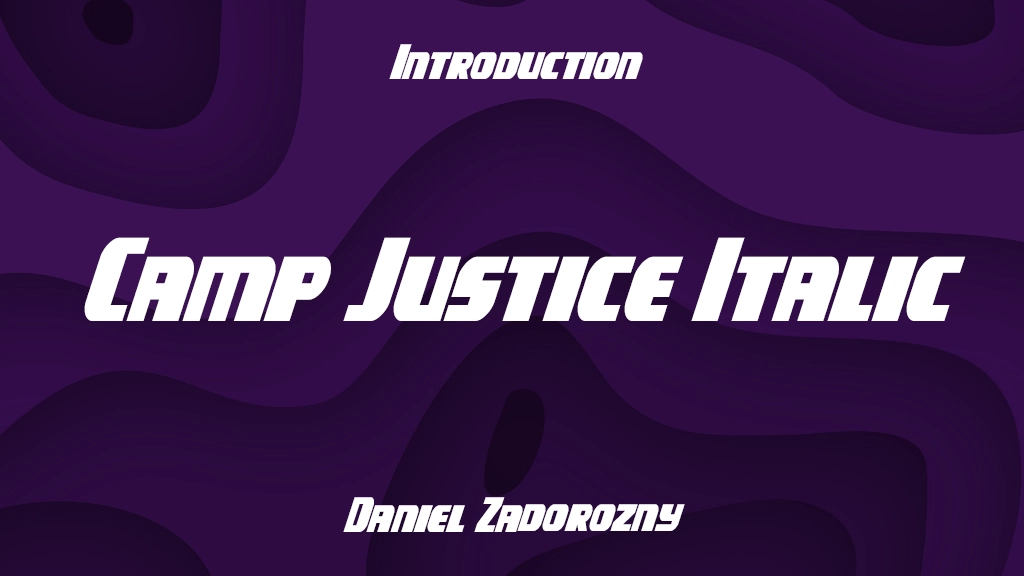 Camp Justice Italic フォントサンプル画像  1