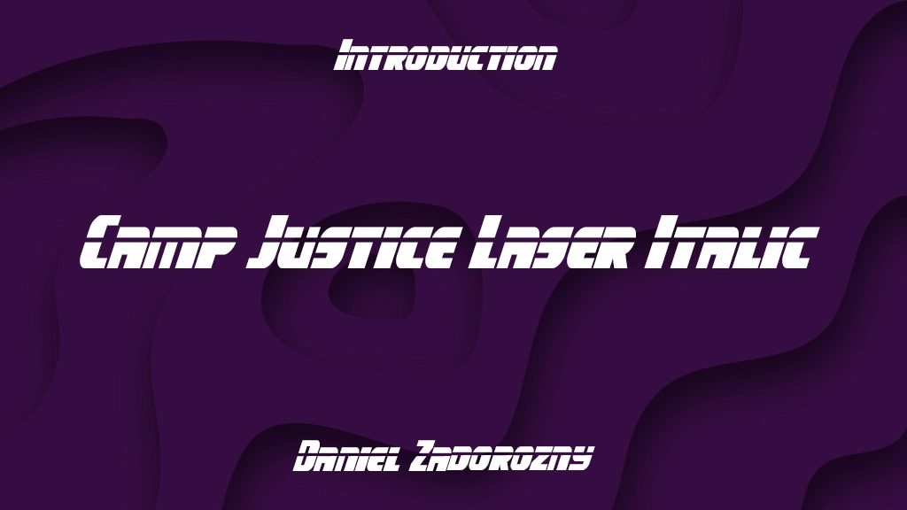 Camp Justice Laser Italic フォントサンプル画像  1