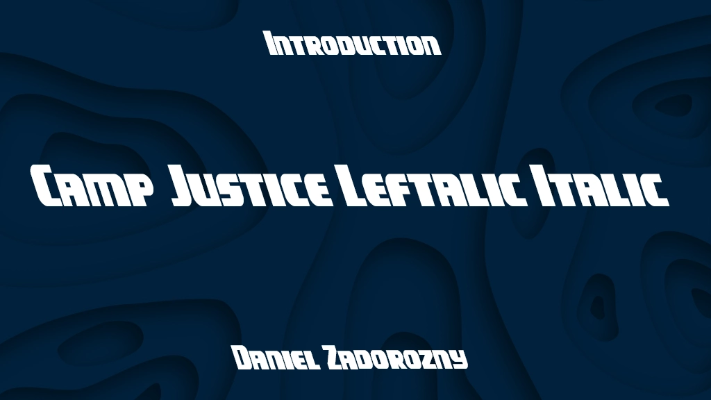 Camp Justice Leftalic Italic Font Sample Images  1