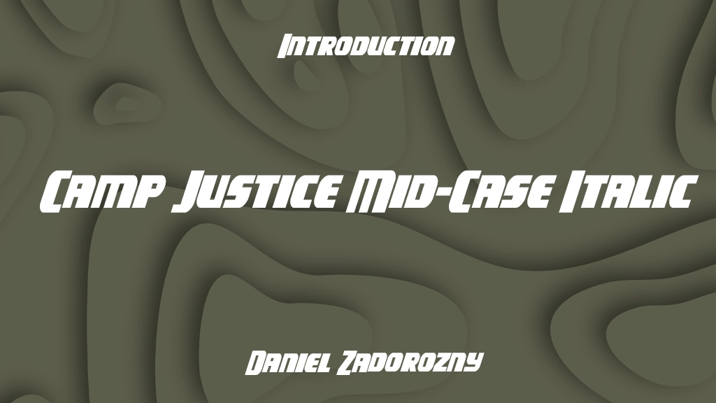 Camp Justice Mid-Case Italic フォントサンプル画像  1