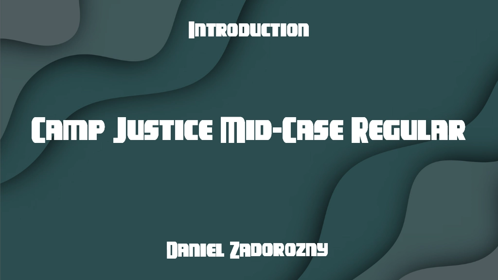 Camp Justice Mid-Case Regular 글꼴 샘플 이미지  1