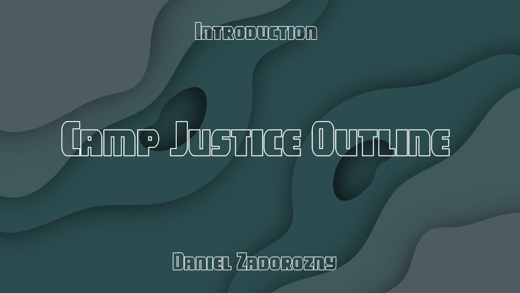 Camp Justice Outline Outline 글꼴 샘플 이미지  1