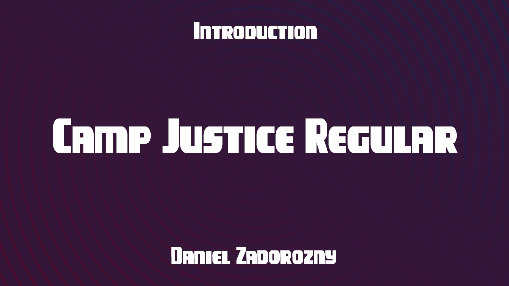 Camp Justice Regular フォントサンプル画像  1