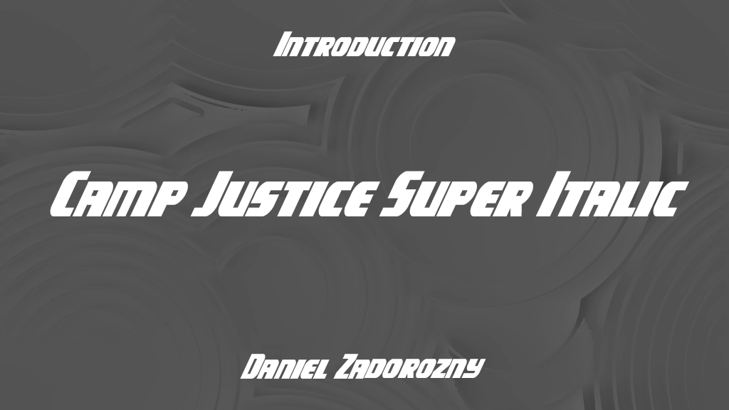 Camp Justice Super Italic フォントサンプル画像  1