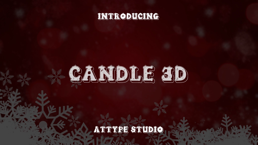 Candle 3D Font Sample Images  1