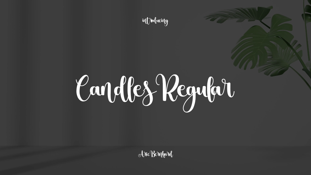 Candles Regular Font Sample Images  1