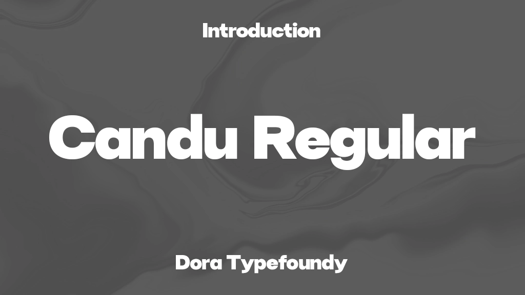 Candu Regular Font Sample Image 1