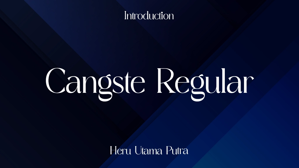 Cangste Regular Font Sample Images  1